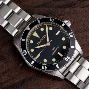 NEW OPEN BOX Invicta Men 40mm Pro Diver 1953s Automatic NH35 Black Dial SS Watch